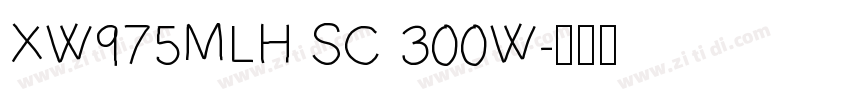 XW975MLH SC 300W字体转换